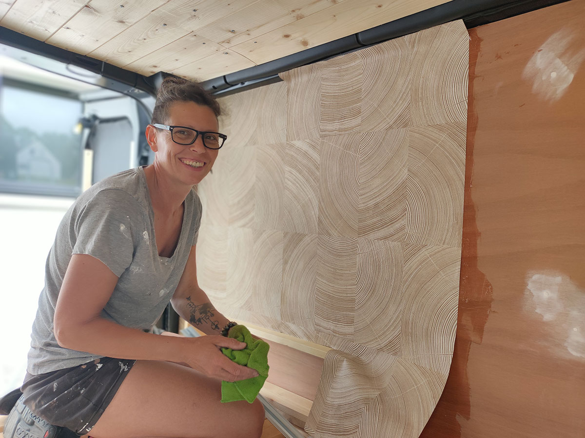 Aménagement Van, tapisserie