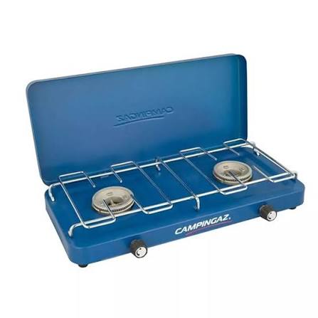 réchaud Campingaz Base Camp avec couvercle. Compact et pratique